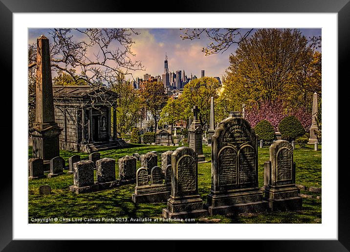 Brooklyn Necropolis Framed Mounted Print by Chris Lord