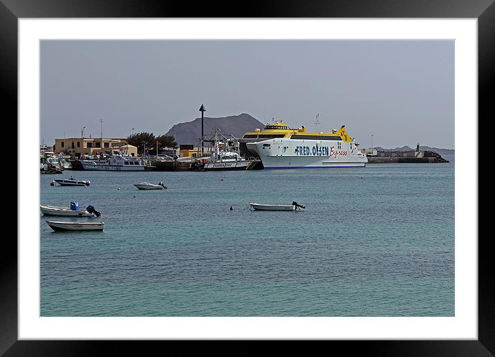 Corralejo Harbour Framed Mounted Print by Tony Murtagh