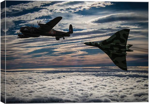 Vulcan and Lancaster Canvas Print by P H