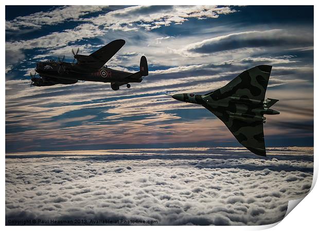 Vulcan and Lancaster Print by P H