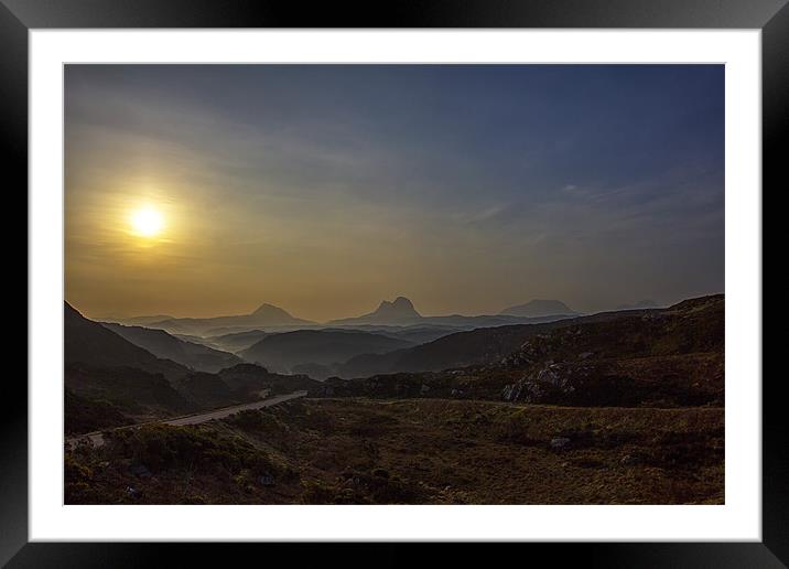 Suilven Sunrise Scotland Framed Mounted Print by Derek Beattie
