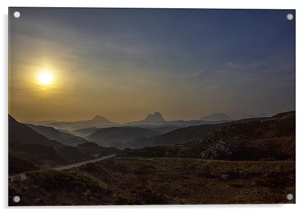 Suilven Sunrise Scotland Acrylic by Derek Beattie