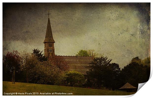 Church On The Hill Print by Dave Burden
