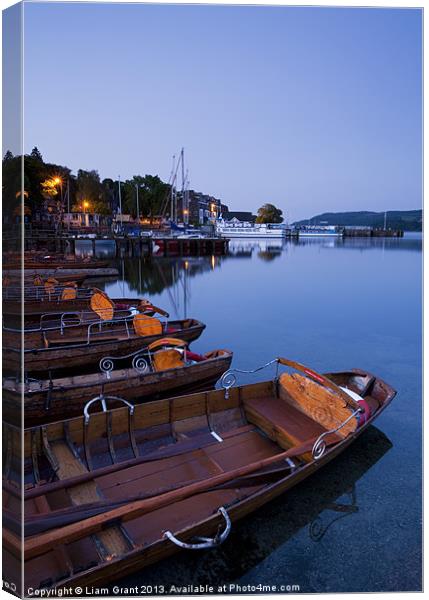 Boats at Waterhead, Lake Windermere Canvas Print by Liam Grant
