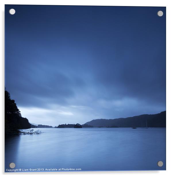 Sky over Lake Windermere. Acrylic by Liam Grant