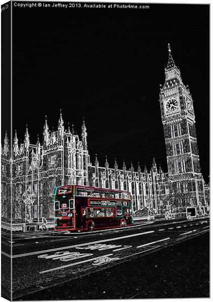 London Bus Canvas Print by Ian Jeffrey