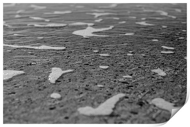 Pebbles in the surf Print by Steve Cowe