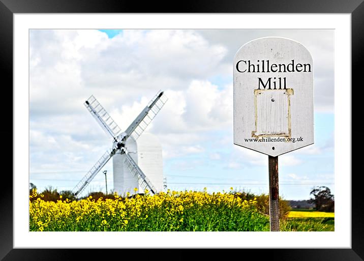 Chillenden Mill Framed Mounted Print by Chris Wooldridge