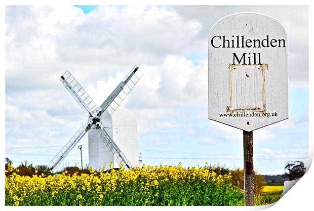 Chillenden Mill Print by Chris Wooldridge