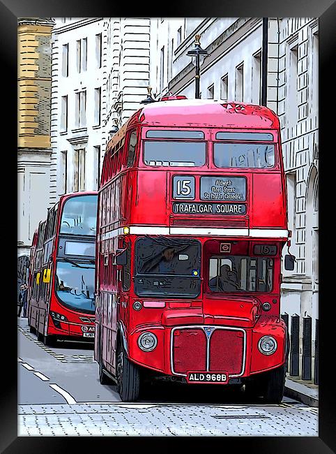 London Routemaster Framed Print by Jackie Forrest