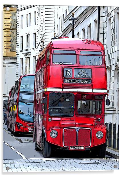 London Routemaster Acrylic by Jackie Forrest