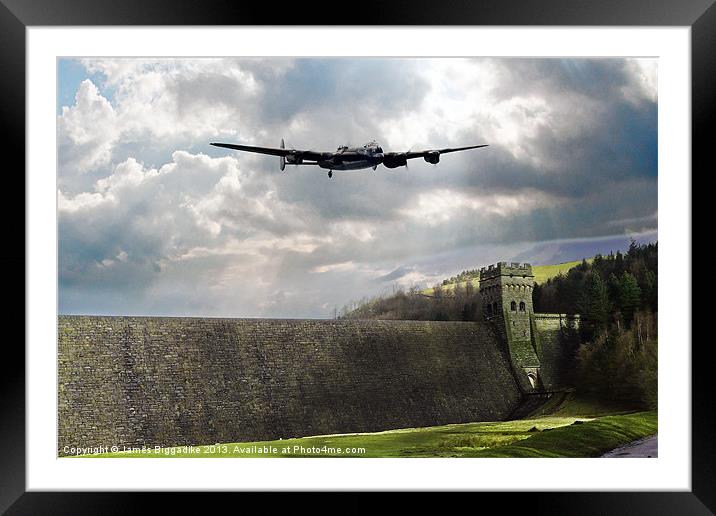 The Dam Busters over The Derwent Framed Mounted Print by J Biggadike