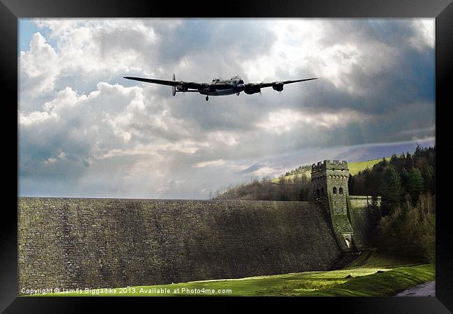 The Dam Busters over The Derwent Framed Print by J Biggadike