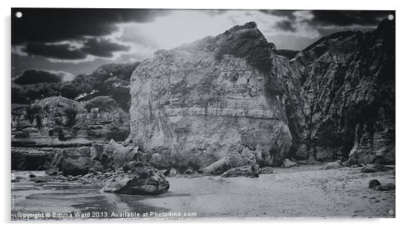 Cliffs in Vilamora 3 Acrylic by Emma Ward