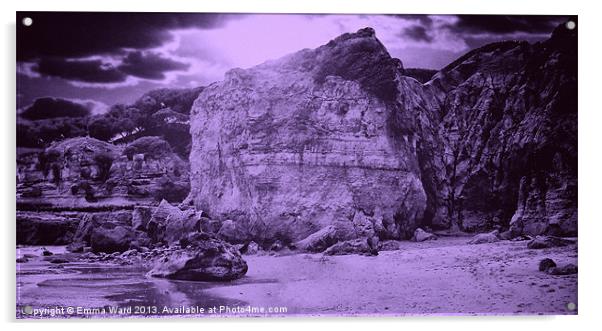 Cliffs in Vilamora 4 Acrylic by Emma Ward