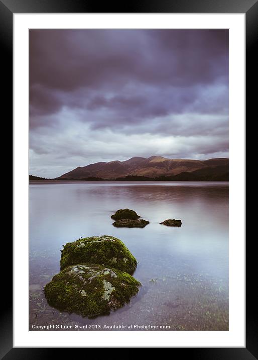 View to Skiddaw from Derwent Water. Framed Mounted Print by Liam Grant