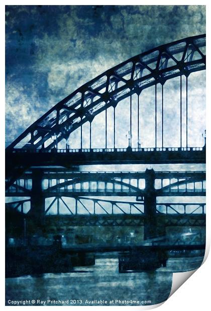 Tyne Bridges Print by Ray Pritchard