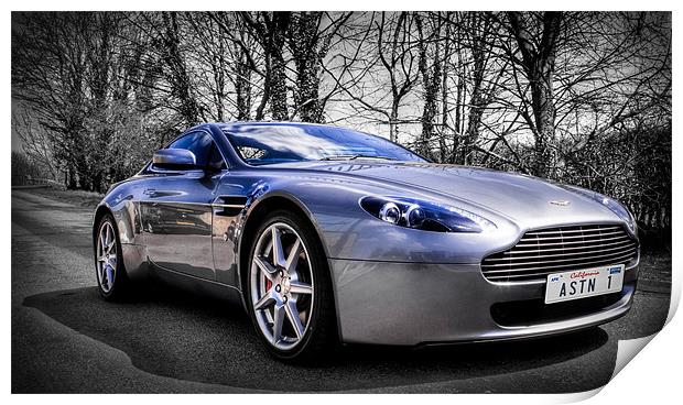 Aston martin V8 Vantage Print by Ian Hufton