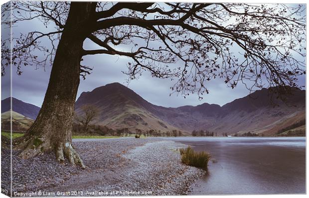 View of Fleetwith Pike and Haystacks above Butterm Canvas Print by Liam Grant