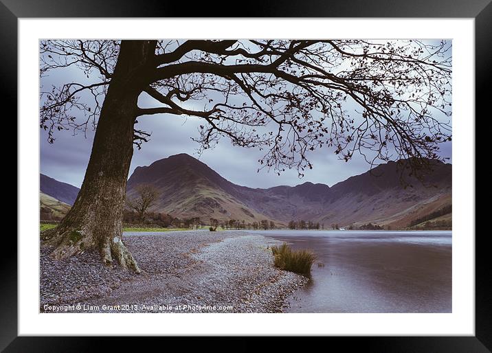 View of Fleetwith Pike and Haystacks above Butterm Framed Mounted Print by Liam Grant