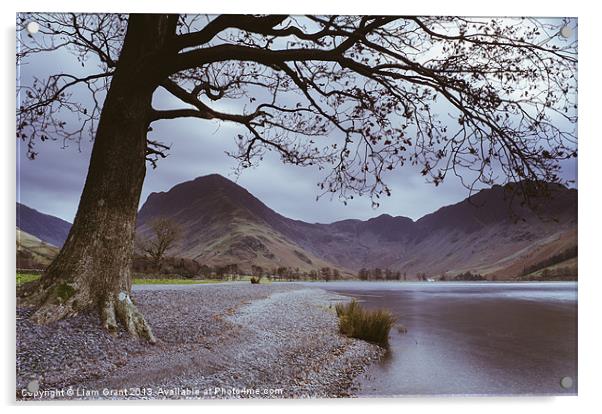 View of Fleetwith Pike and Haystacks above Butterm Acrylic by Liam Grant