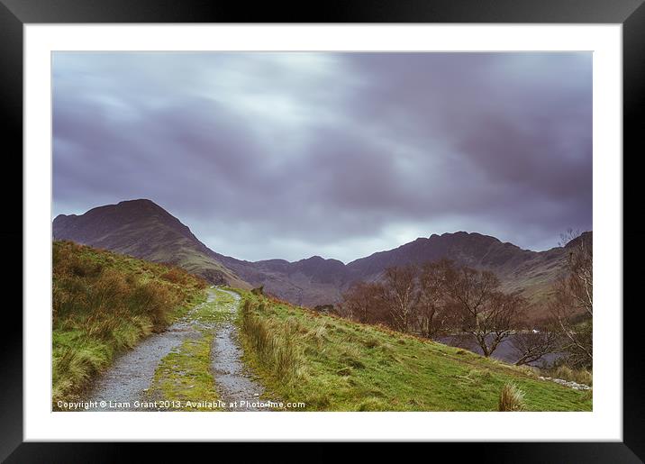 View of Fleetwith Pike and Haystacks above Butterm Framed Mounted Print by Liam Grant