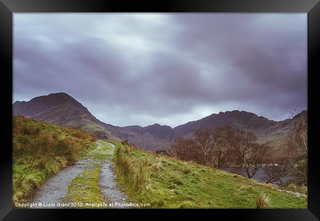 View of Fleetwith Pike and Haystacks above Butterm Framed Print by Liam Grant