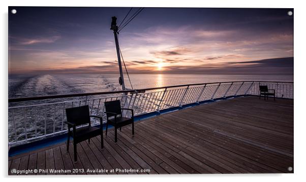 Baltic Sunset Acrylic by Phil Wareham