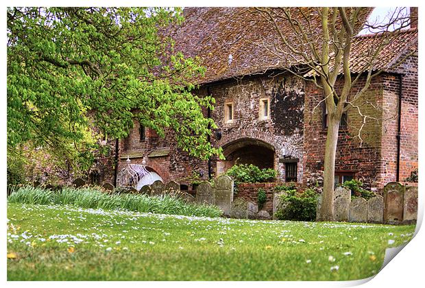 Minster Cottages Print by Jackie Forrest