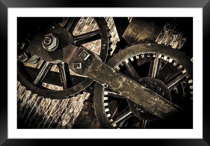 Old Steam Machine Gear work Framed Mounted Print by Leo Jaleo 