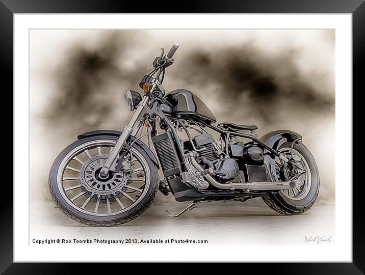 THE CUSTOM BOBBER PAINTING Framed Mounted Print by Rob Toombs