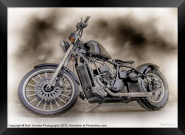 THE CUSTOM BOBBER PAINTING Framed Print by Rob Toombs