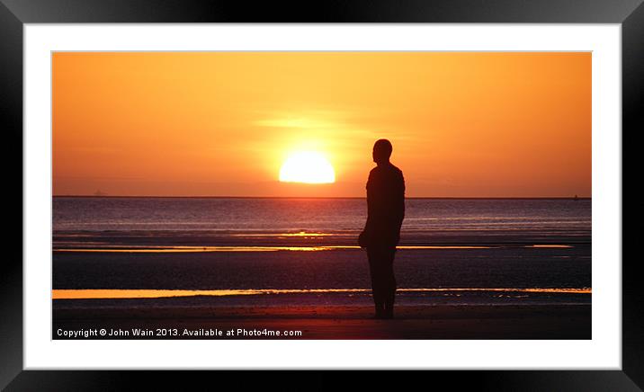 As the sun goes down Framed Mounted Print by John Wain