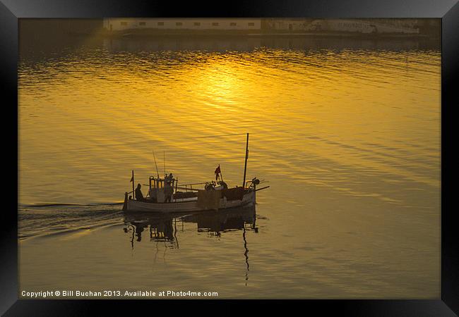 Fishing Boat At Dawn Photo Framed Print by Bill Buchan