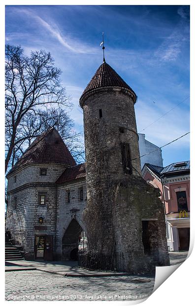 Tallin Gate House Print by Phil Wareham