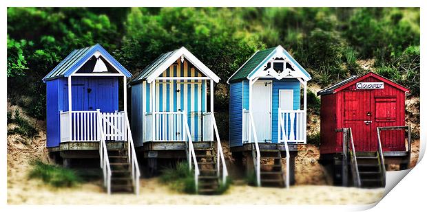 Beach huts Wells next sea Print by Gary Pearson