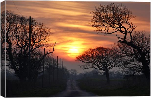 Sunset over Ringstead Canvas Print by Gary Pearson