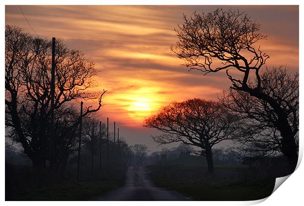 Sunset over Ringstead Print by Gary Pearson