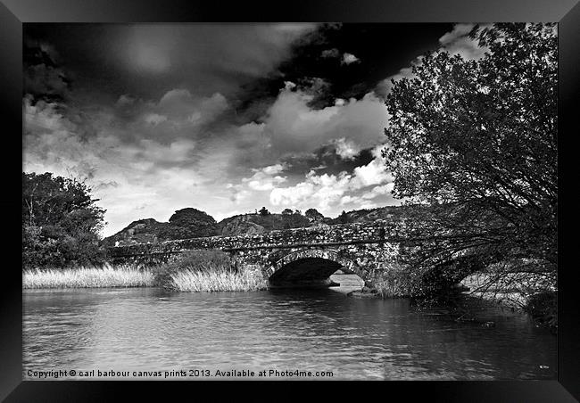 Padarn Bridge Framed Print by carl barbour canvas
