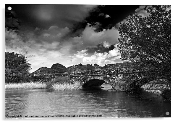 Padarn Bridge Acrylic by carl barbour canvas
