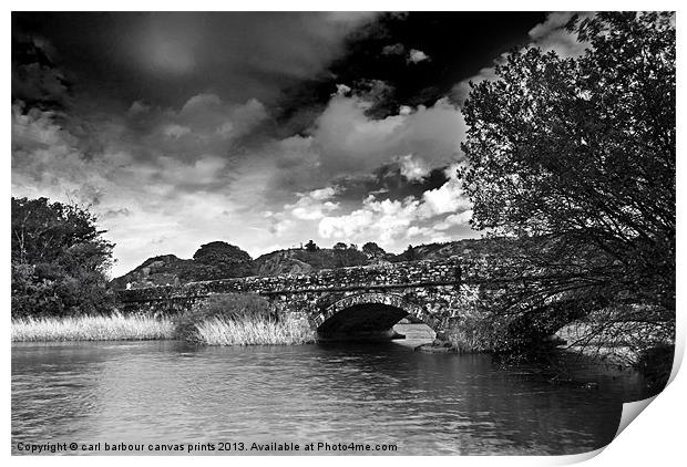 Padarn Bridge Print by carl barbour canvas