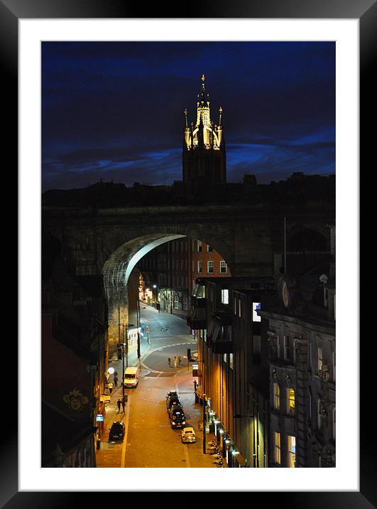 View from a bridge Framed Mounted Print by Edward Budd