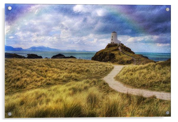 A walk to the lighthouse Acrylic by Ian Mitchell