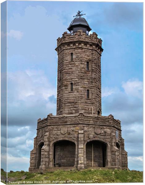 Tower at Darwen Canvas Print by Mike Dickinson