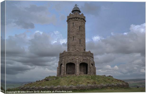 Darwen Tower west side Canvas Print by Mike Dickinson