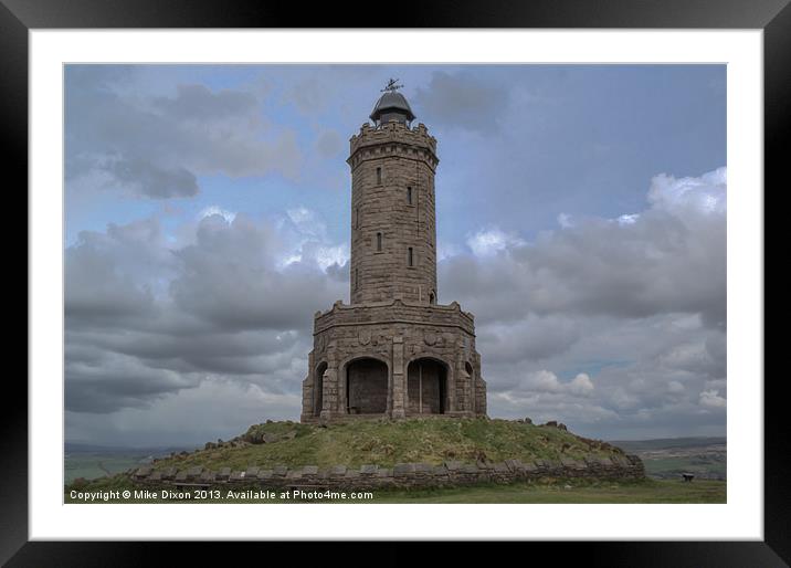 Darwen Tower west side Framed Mounted Print by Mike Dickinson