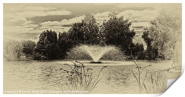 Pond life 1 Print by Emma Ward