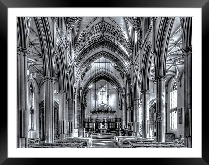 Blackburn Cathedral Framed Mounted Print by Mike Dickinson