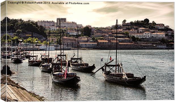Porto Boats Canvas Print by Robert Pettitt