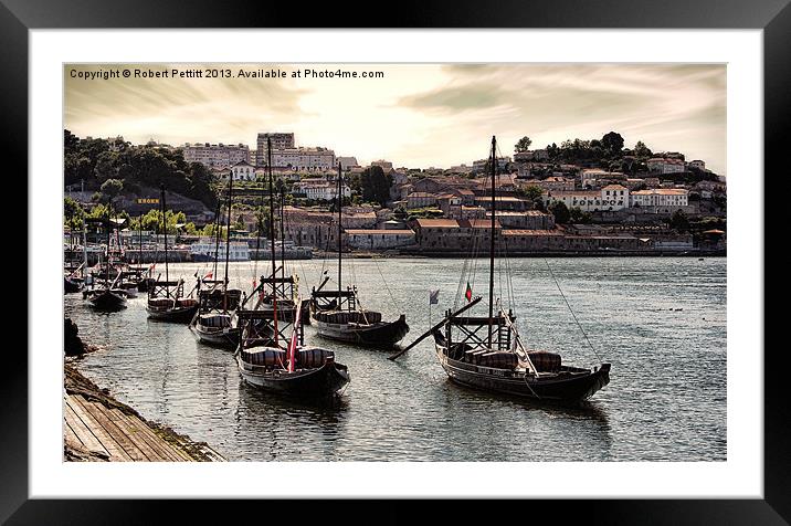 Porto Boats Framed Mounted Print by Robert Pettitt